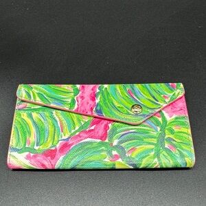 Lilly Pulitzer Painted Palms Folding Sunglasses Case